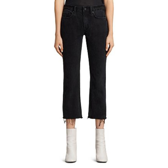 All Saints Denim - All Saints Serene Mid High Rise Cropped Jean